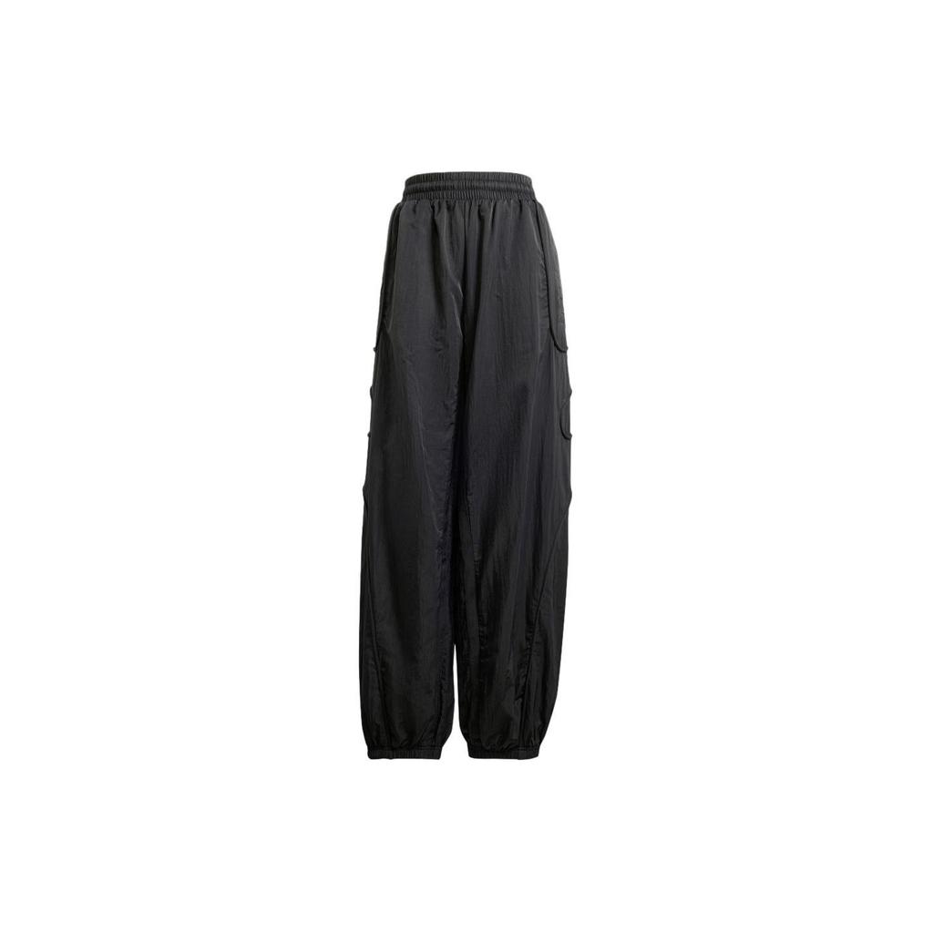 Adidas Originals Classic Logo Printed Elastic Waist Casual Pants Daily Comfort Bottoms Black Women IT9674
