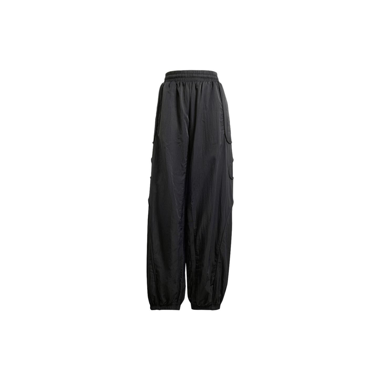

Adidas Originals Classic Logo Printed Elastic Waist Casual Pants Daily Comfort Bottoms Black Women IT9674 XXS