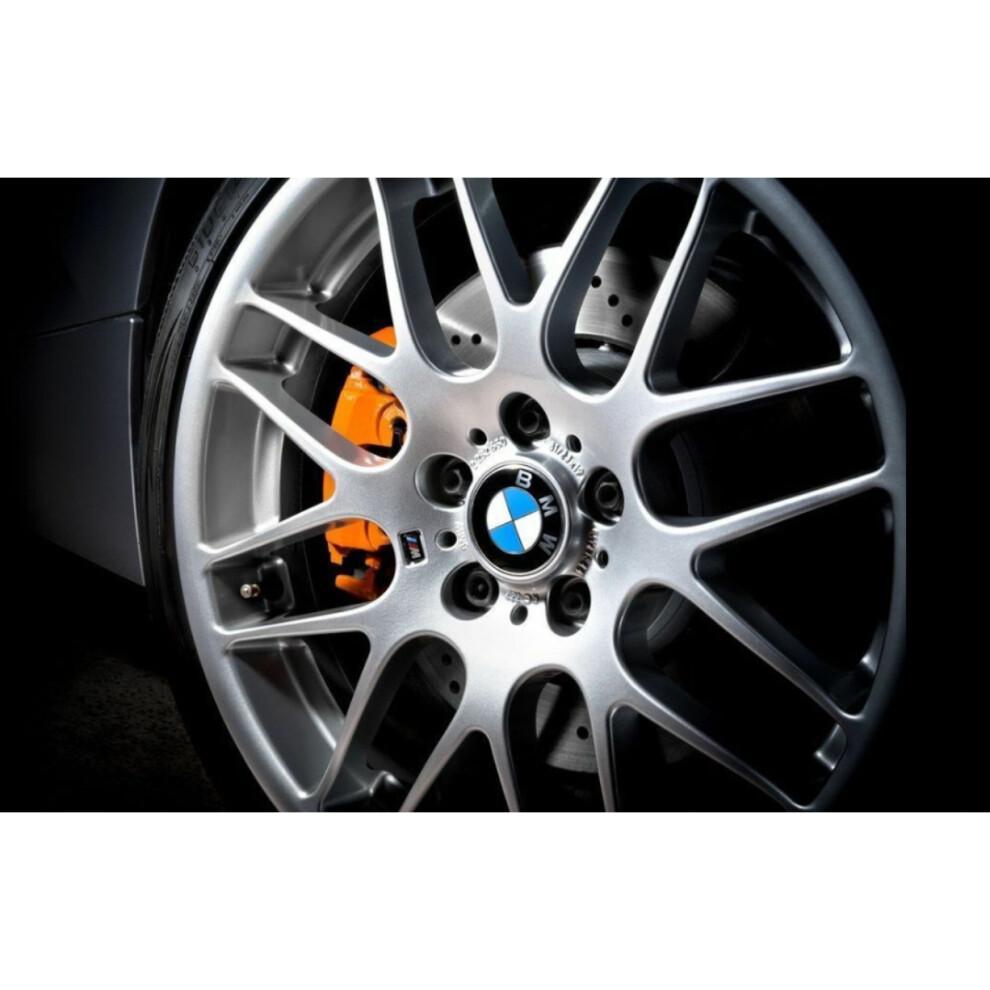 4 x BMW WHEEL CENTRE CAPS 68MM 10 PIN CLIP FITS 1,3,5,7 Series E90 E34