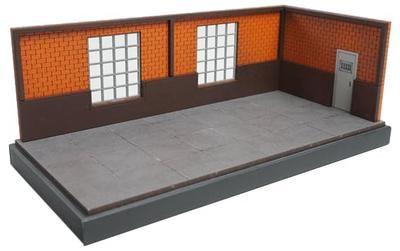 FREESTYLE Collector SHOUCANGJIA Brick Wall Garage Diorama with Garage Equipment SCJ82002 1/64