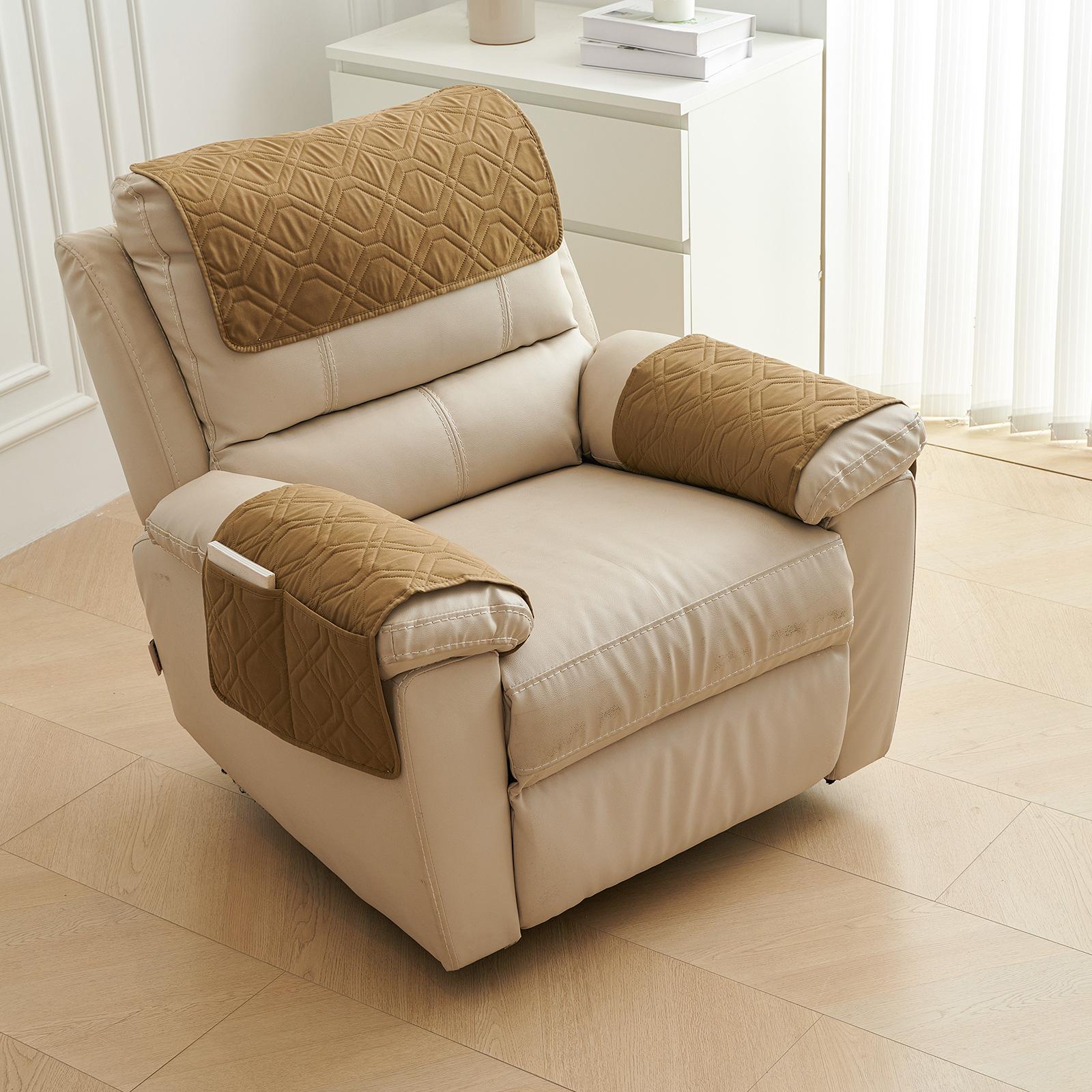 

Подушка для подголовника дивана, подушка для подлокотника, набор из 3 предметов с карманом для хранения в форме восьмерки, полотенце для подлокотника кресла 1 Seat дубильная кора