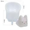 Molde de silicone para creme de gato, molde de gelatina de bolo, lindo, branco, fresco, gelo em pó