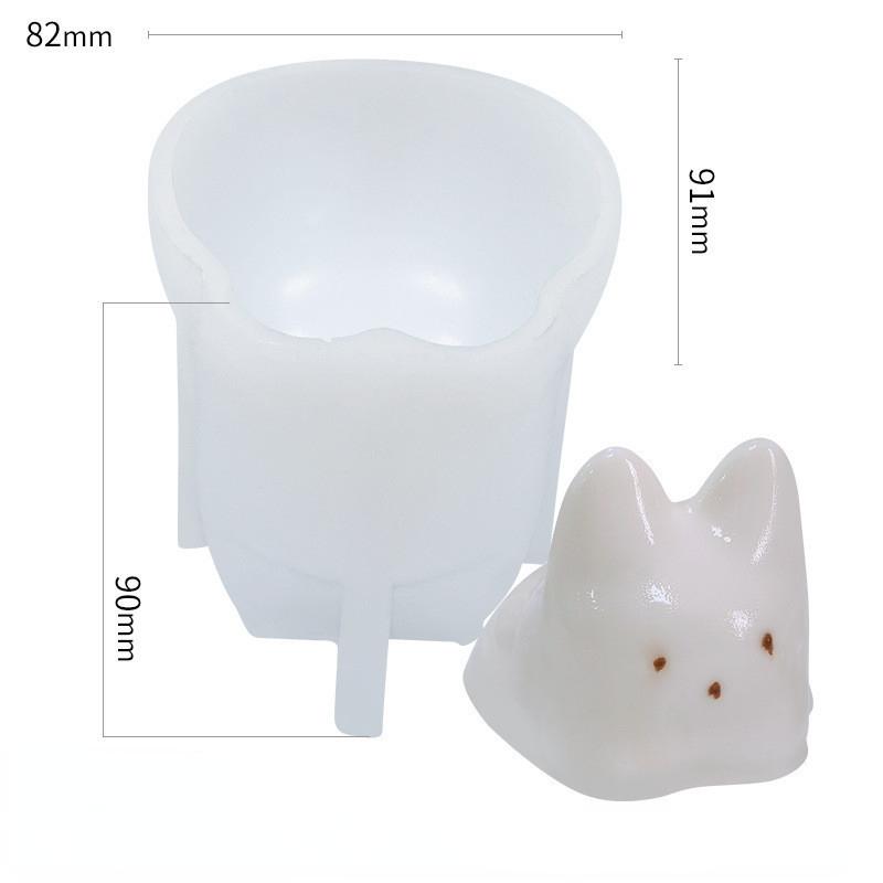 

Силиконовая форма для заварного крема для кошек, форма для желе для торта, прекрасная белая крутая форма для порошка льда