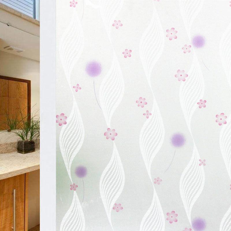 Film pentru fereastră 45x200cm Film cu vitralii matuit Autocolante pentru ferestre de confidențialitate Autocolante autoadezive pentru fereastră.