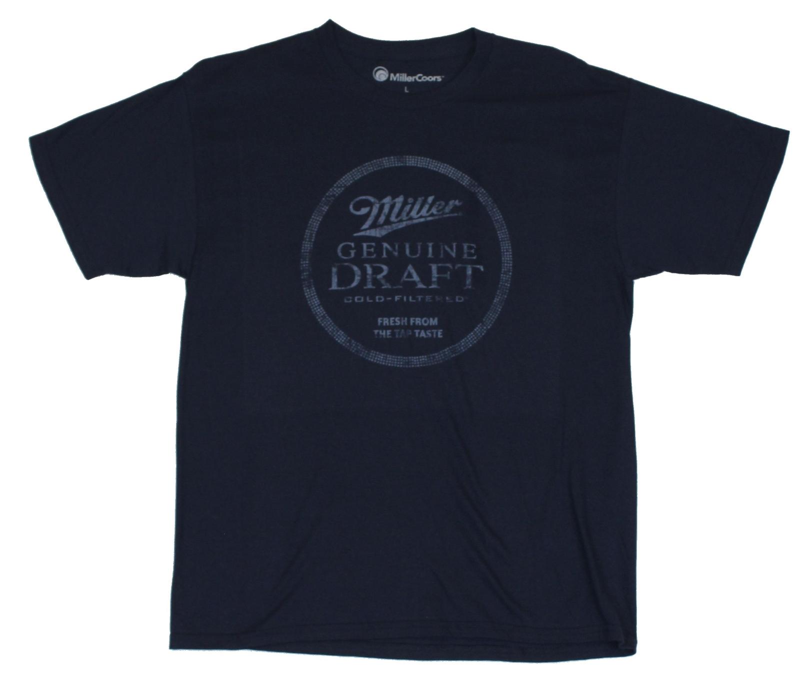 Miller Genuine Draft Mens T-shirt Cold Filtered Distressed Circle Logo S