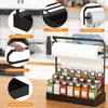 2 in 1 Countertop Paper Towel Holder Shelf with Spice Rack3 Tier Spice Organization for Cabinet No Drilling Paper Towel Holder
