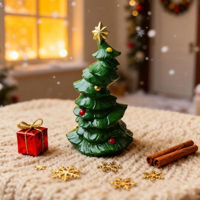Mini Noel Ağacı Figürü Karikatür Kardan Adam Reçine Heykelciği Tatil Partisi Ev Ofis Masaüstü Dekorasyon Süs Eşyası Festival Hediyesi