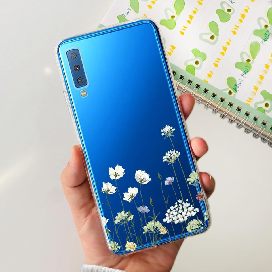 Silicone Cover For Samsung Galaxy A7 2018 Case A750 A750F Case Clear TPU Fashion Phone Case For Samsung A 7 2018 SM-A750F Fundas