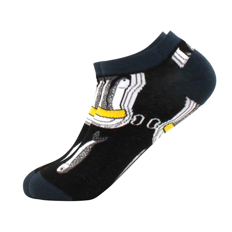 springtime Fashion Colorful Cotton Mens Socks Harajuku Stripe Art oil painting Animal Print Funny Happy Ankle Socks