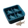 Homkilkn Shark-Shaped Silicone Mold, 3D Ice Tray, Easy-Remove Shark-Shaped Silicone Tray for Water Drinks, Refrigerators, and Kitchen Appliances