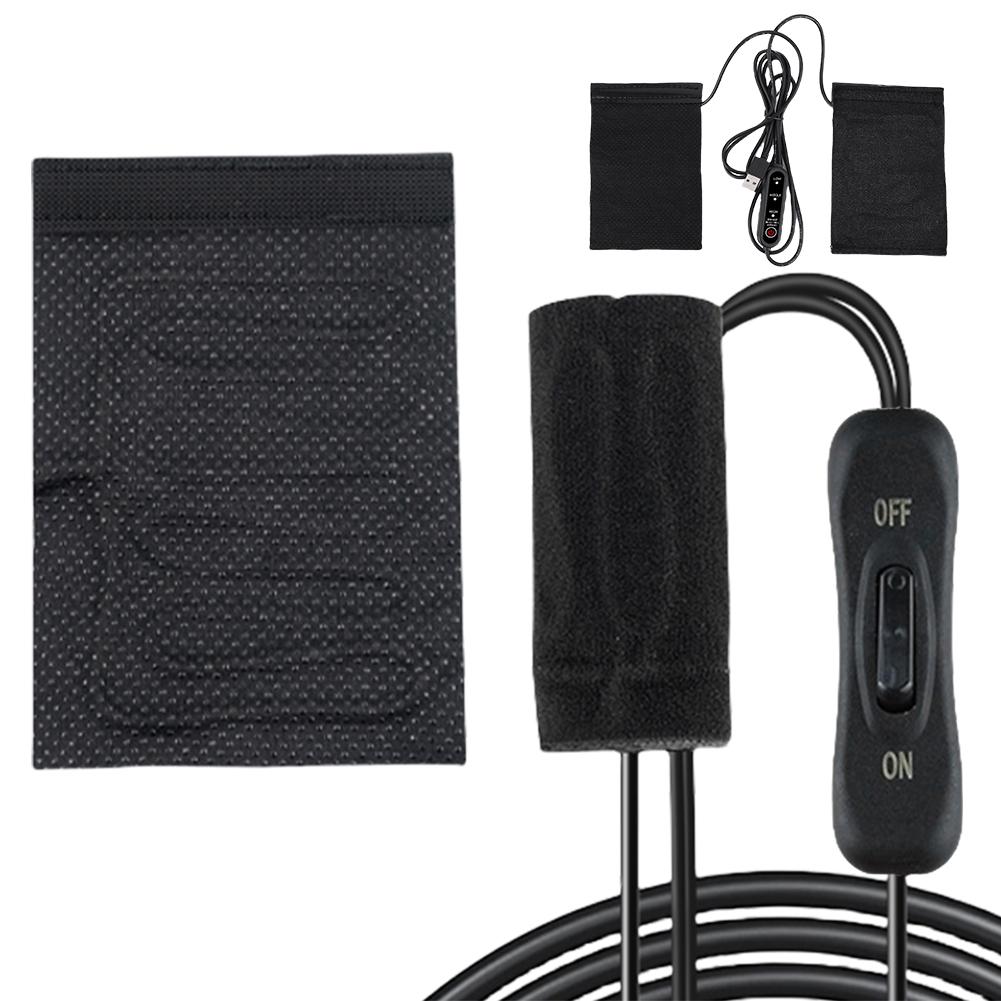 12V USB Motorrad Heizgriffabdeckung 3 Gänge Beheizte Handgriffe Rutschfest Elektrische Beheizte Griffabdeckung für Outdoor-Fahrten