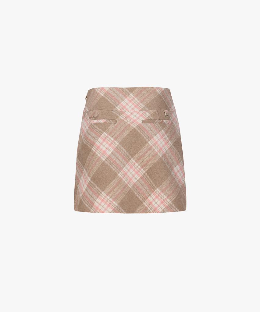 FAIRLIAR GOLF Check A-Line Skirt (Beige)