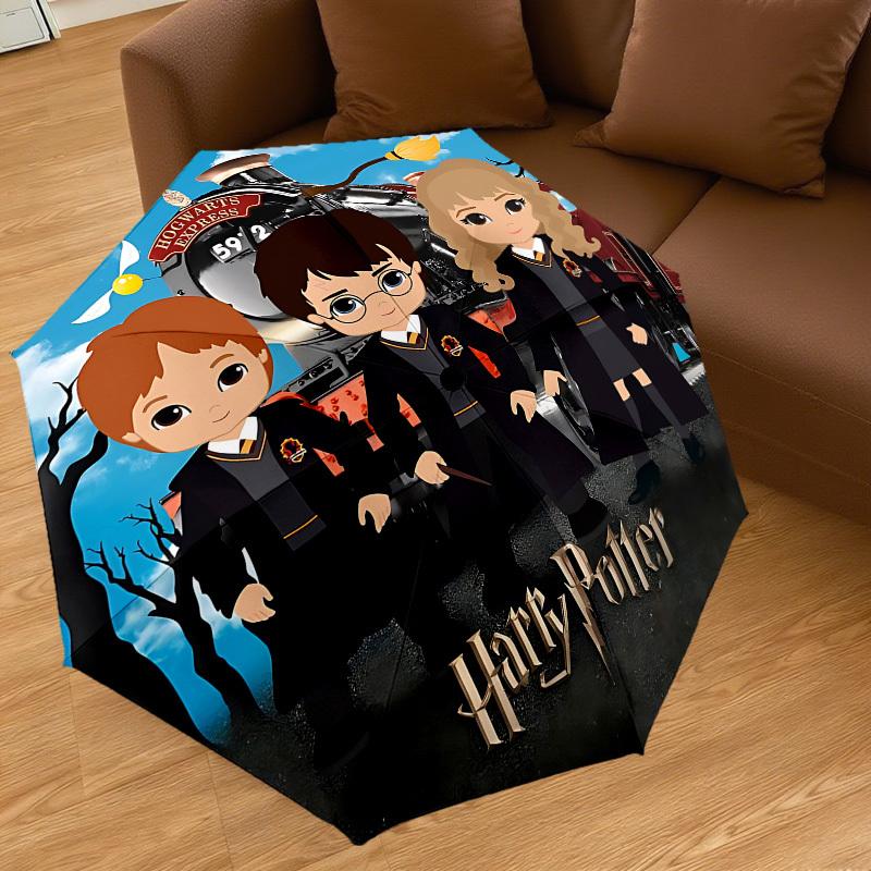 1PC Hogwarts Express Harry Potter Umbrella-8-Rib Reinforced, Automatic Open, Lightweight & Durable, Cute Fashion Accessory for Outdoor, D2704