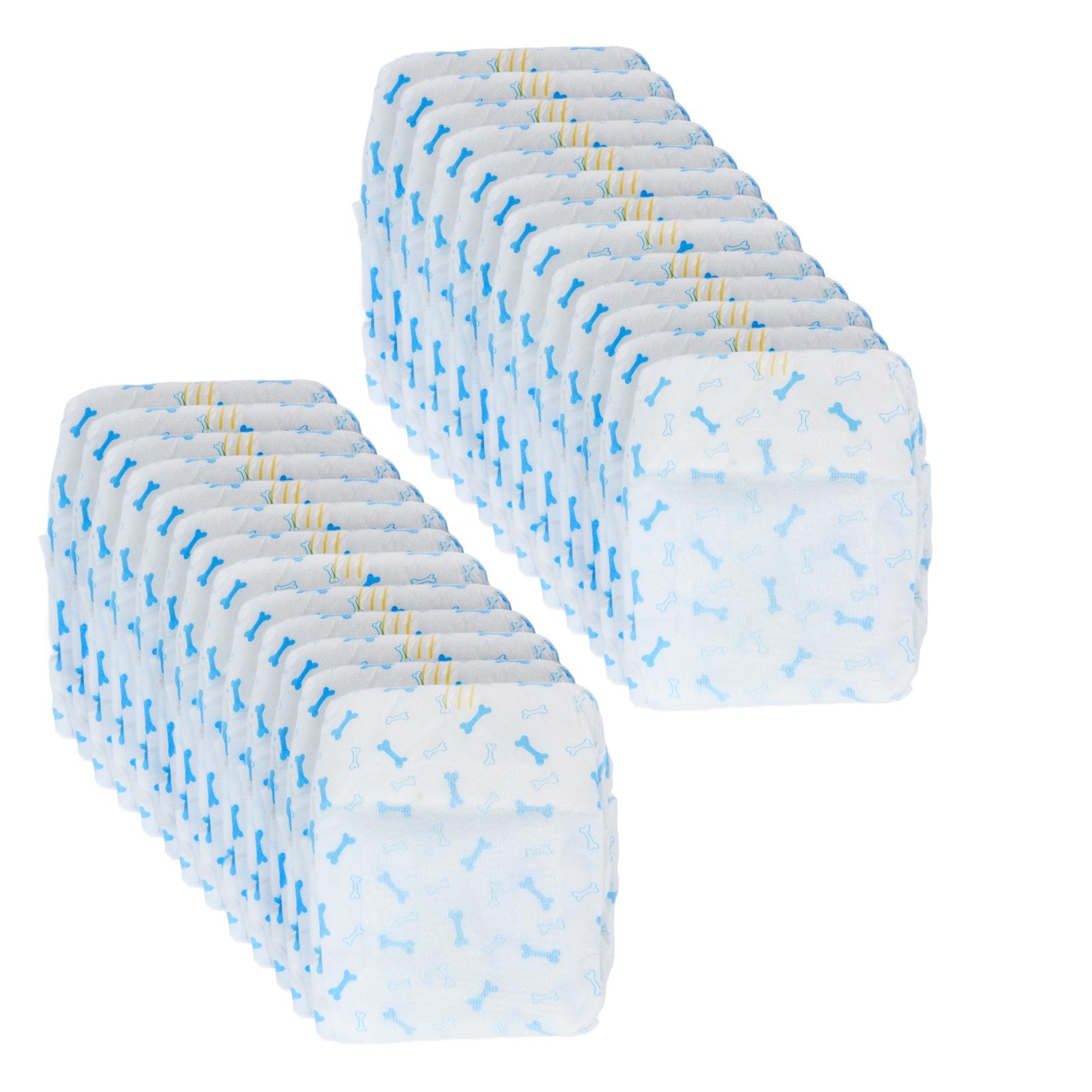 

Мужские подгузники для собак Дезодорация бамбуковым углем Одноразовые бандажи для живота для домашних животных с защитой от протекания XS. 26pcs