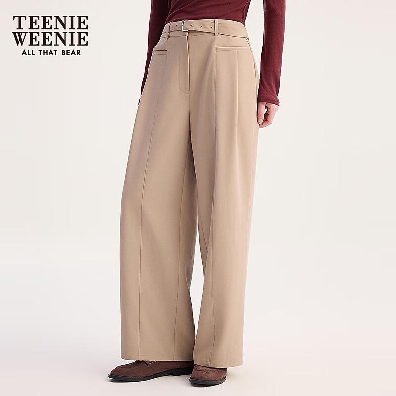 Teenie Weenie Women's Acetate Blend Draped Straight-Leg Pants