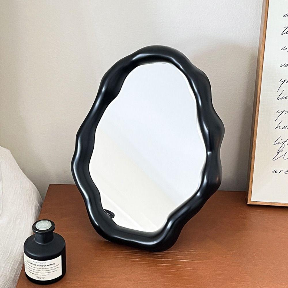 Light Luxury Irregular Standing Mirror Folding Clouds Vanity Mirror Desktop Makeup Mirror  Bathroom