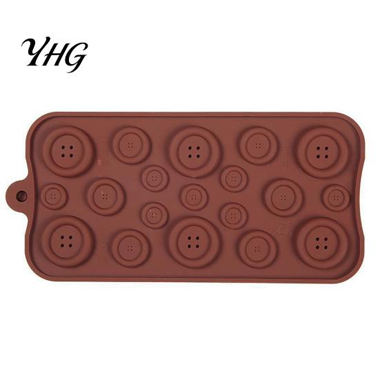 Fondant Cake Decoration Button Silicone Mold, Food Grade Non Stick Chocolate Candy Making Casting Shape Baking Mold Tray, Flexible Easy Release