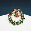 Korean Style Christmas Brooch Snowman Christmas Tree Brooch Cute Enamel Rhinestone Brooches  Girls