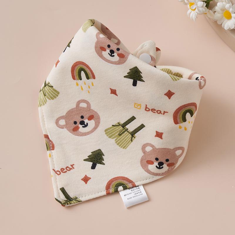 Super Soft Cotton Infant Bib & Neck Warmer - Anti-Spit Up, Autumn/Winter Triangle Scarf