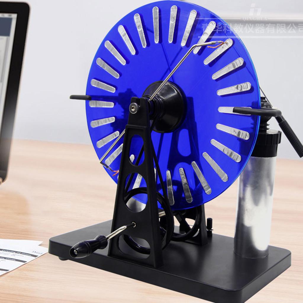 Electrostatic Induction Motor PVC Hand Crank Spark Discharge Static Electricity Generator