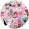 50PCS Pink Smut Bookish Reader Stickers Aesthetic Love Cute Girls Decals for Computer Phone Laptop Diary Decor Sticker Pack