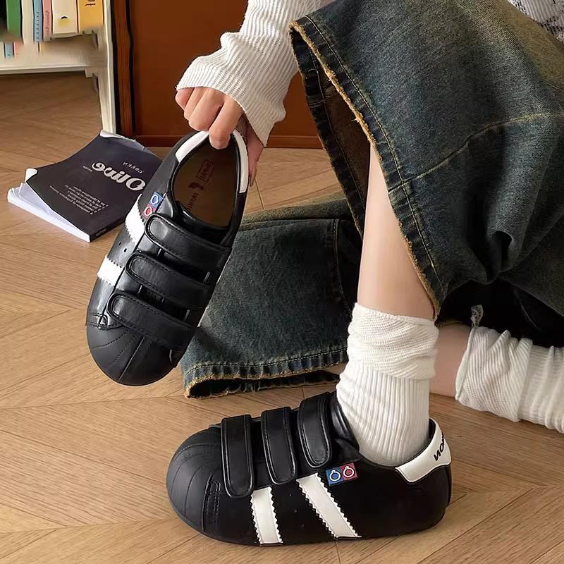 Qi Yan Chou Meng platform German training shoes women's 2025 summer new heightening versatile shell head casual big head board shoes