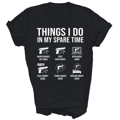 Dingen die ik in mijn vrije tijd doe Liefhebber van wapens Wapenliefhebber Unisex shirt Cadeau