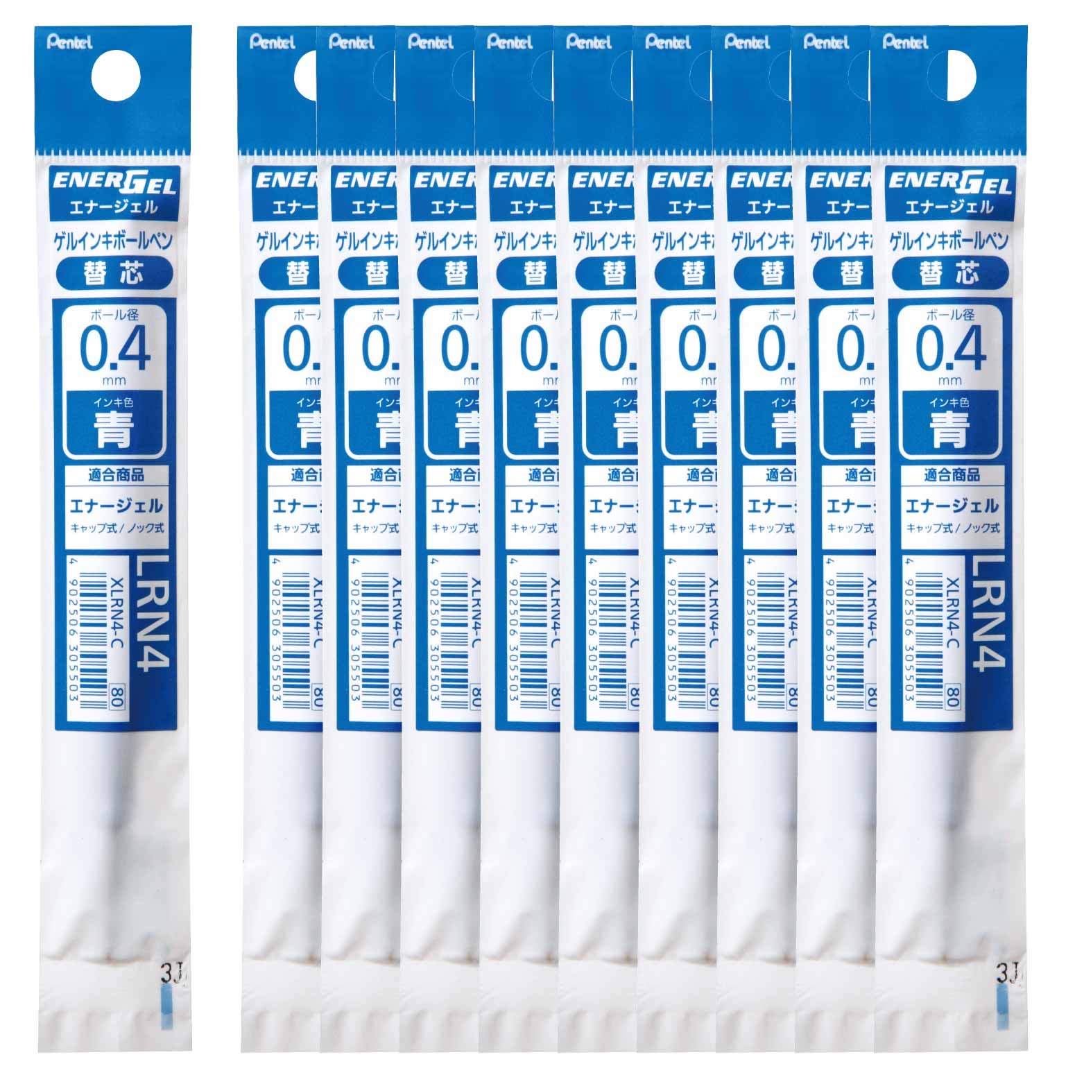 

Pentel Ballpoint Pen Refills Energel Blue 10pcs 0.4mm XLRN4-C
