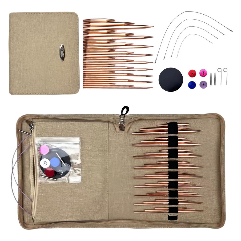 Interchangeable Circular Knitting Needle Tool Set for DIY Sweater Projects Interchangeable Knitting Needle for Crafting
