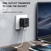 Universeller Reiseadapter Reiseladegerät für US EU UK AUS Reisen mit 3 USB- und 1 Typ-C-Anschluss