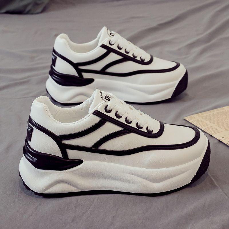 

Women s shoes sports casual dad shoes 2025 spring and autumn white shoes platform soles students casual small people are not versatile 35