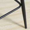 Set of 2 Bar Stools with Tufted Velvet Surface and Steel Legs, 77 cm High, Dark Green