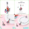 New Copper Fashion Spring Carnation Flower Parrot Charm Bead Suitable For 3Mm Bracelet Diy Fine Jewelry Gift Making