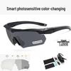 Polarized Tactical Goggles - Military Outdoor Photochromic Sunglasses for Myopia, Windproof Explosion-Proof Protective Gear for Shooting and Cycling.