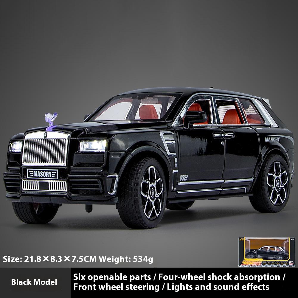 1/24 Rolls-Royce Cullinan Automobile Model Metal Die Cast Simulation Sound Light Boy Birthday Gift Ornament Halloween Toys