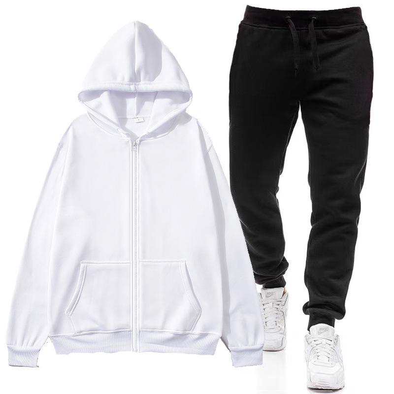 Unisex Fleece Hoodie + Black Joggers Two-Piece Set