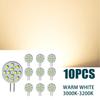 10 Pack G4 LED Bulbs AC/DC 12V 2W SMD2835 Super Bright for Recessed Puck Light Cabinet RV Interior Lighting