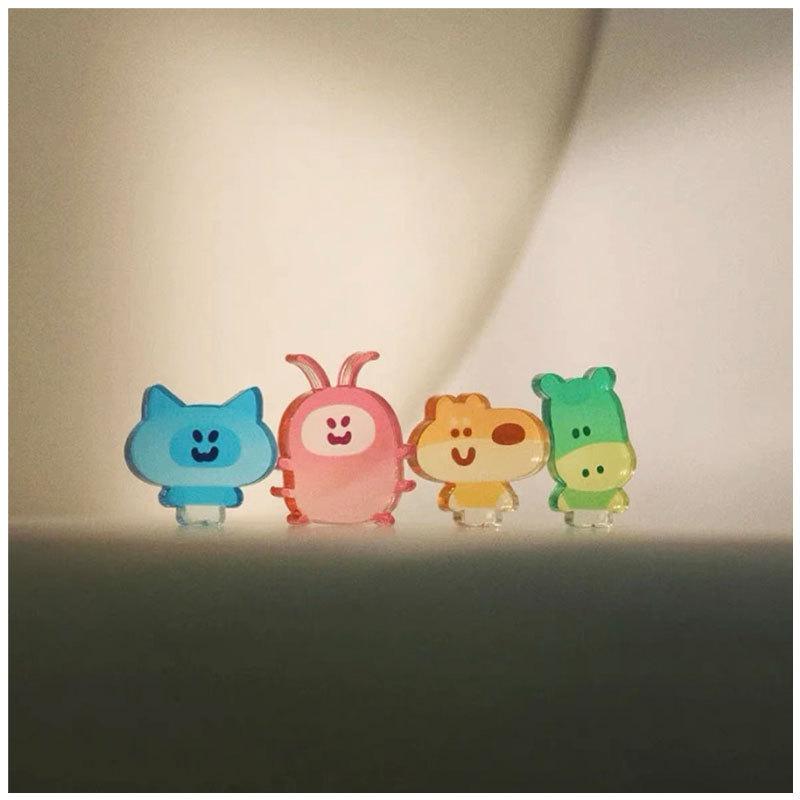 Cartoon Toys Animal Acrylic Desktop Decorations Illuminated Strong Color Window Stand Beautiful Home Decor Crafts Miniatures