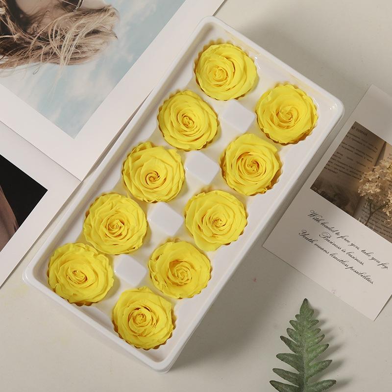 Grade B 3-4 Roses 10 Flowers Dried Flowers Unicorn Valentine's Day DIY Gift Box Material Pack Immortal Flower Bouquet