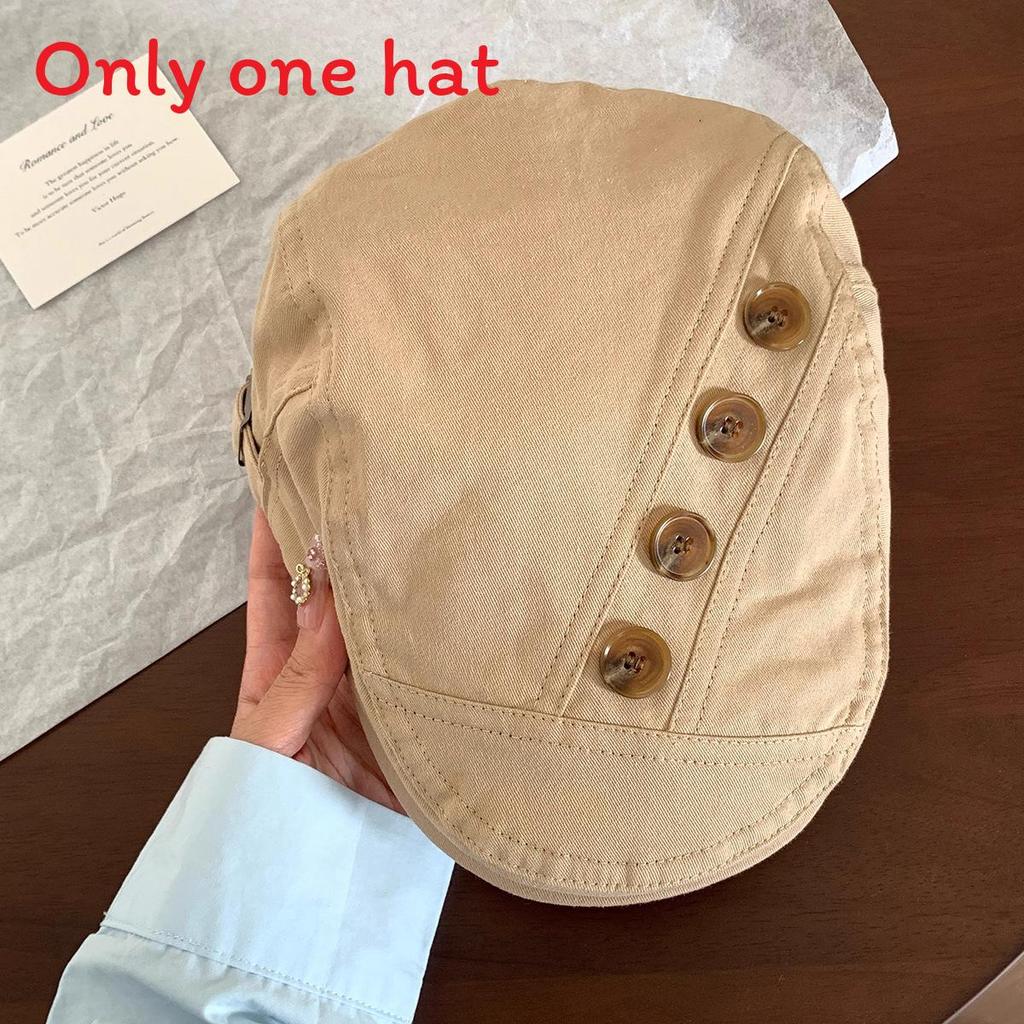 Unisex Cotton Beret With Sun Protection And Adjustable Fit For Spring And Autumn Wear