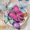 10/20PCS Artificial Flowers Fluorescents Butterfly Home Room Decor Christmas Wreath Wedding Bridal Headwear Brooch Diy Ornaments