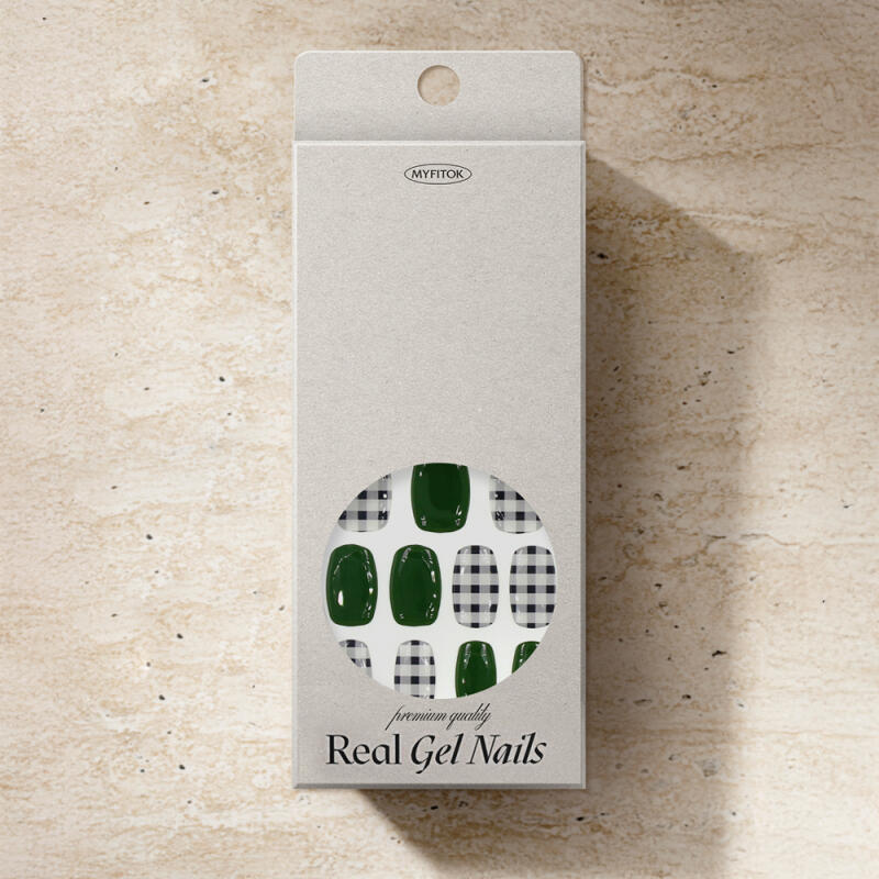 My Fit Talk Real Gel Nails - Green Check