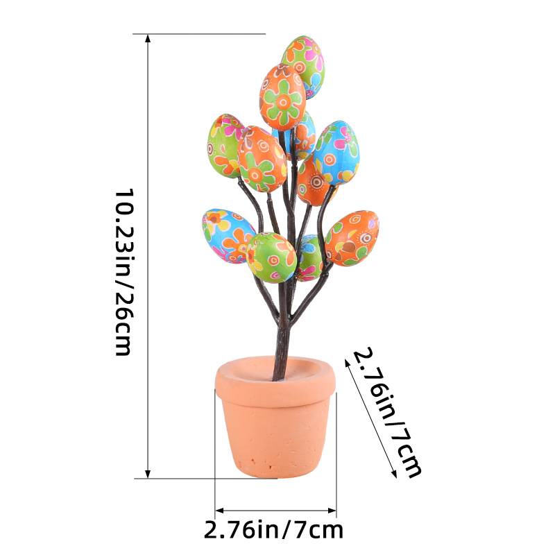 Egg Simulation Spotted Potted  2024 Easter Desktop Room Ornament Gift Festival