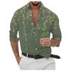 Men's Button Up Shirt Music Notes Collar 3D Print Daily Vacation Long Sleeve Print Clothing Apparel Hawaiian Casual Beach