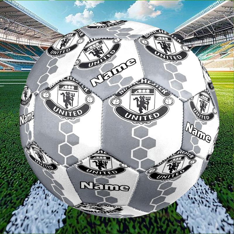 Custom Name Personalized Manchester United F.C-A Print Size 5 Soccer Ball Training & Match Football, for Team, Kicking, Gift for Football Enthusiasts