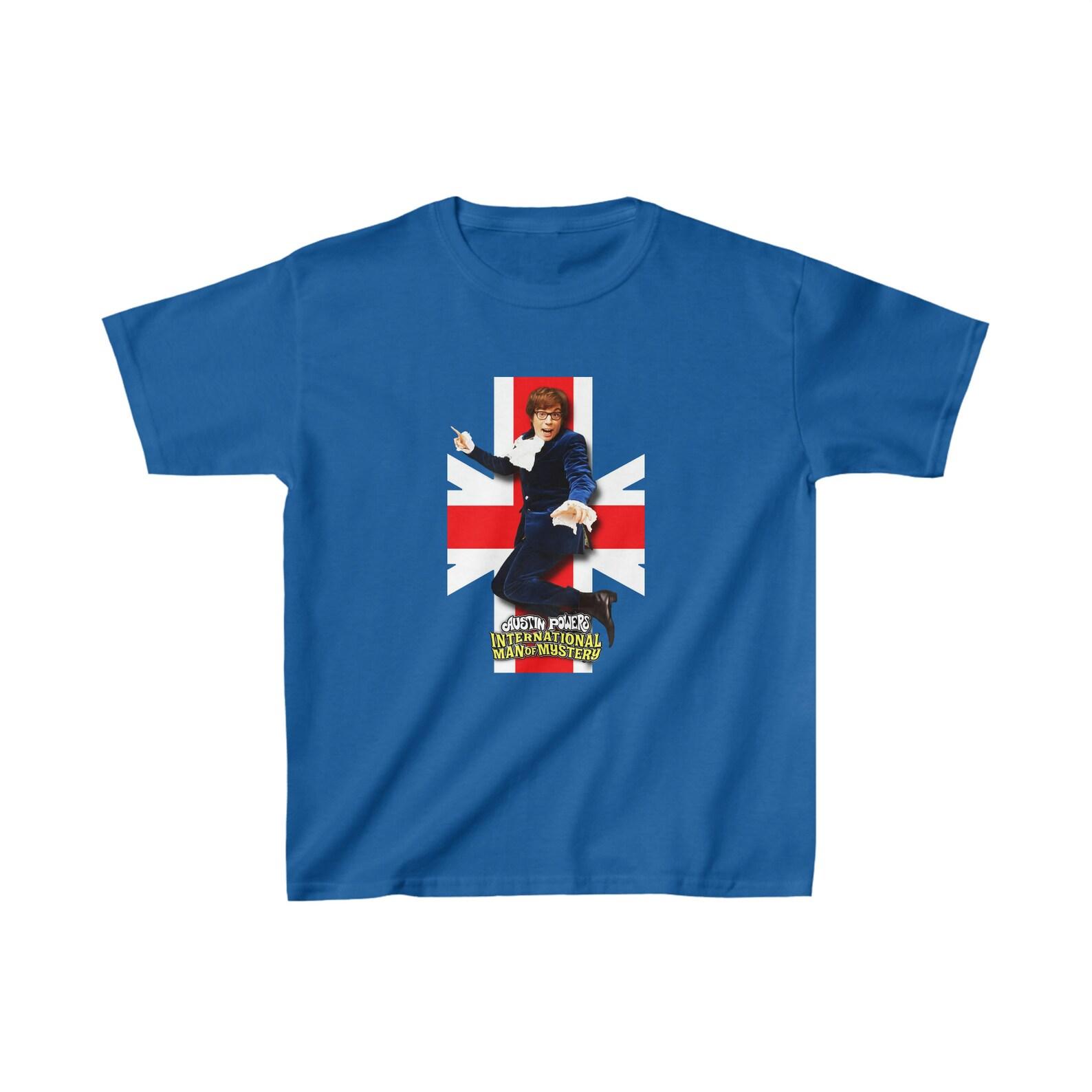 Kids Austin Powers Movie Poster Tee, Witty Comedy T-Shirt 160
