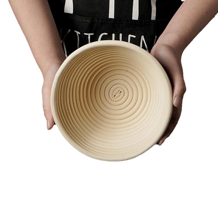 Nordischer Handgefertigter Europäischer Rattan Gärkörbchen für Brot zum Backen