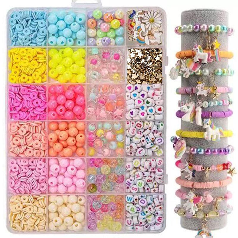 Jewelry Bead Making Kit Acrylic Plastic Materials Creative Crafts Children Gift