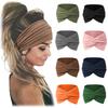 1Pc Women Headwear Cloth Stretch Headwrap Wide Turban Elastic Headpiece Hair Bands