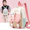 2024 Trendy Cute Cartoon Kids Backpack Fashionable Nylon Design For Boys And Girls With Animal Print